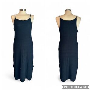 NWT House of Harlow 1960 Black Sleeveless Knit Midi Dress